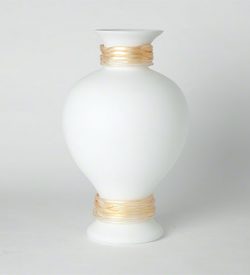 Frosted White Torcello Vase